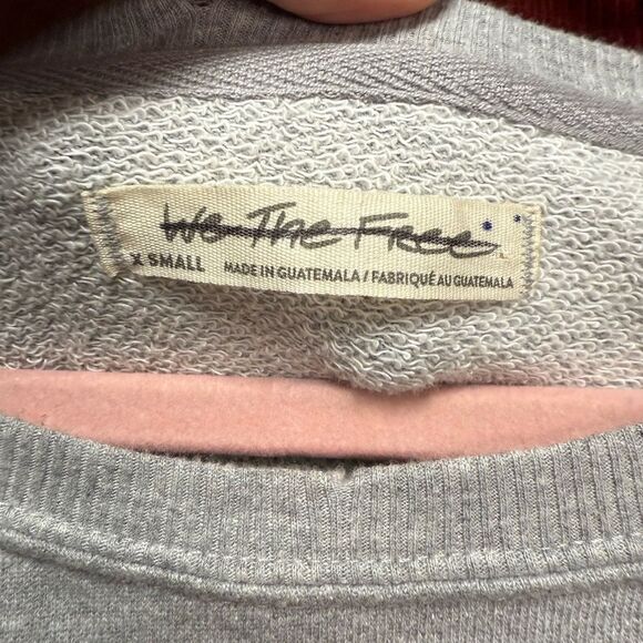 Free People We the Free New York  Graphic Camden Distressed Sweatshirt Grey NWOT - Picture 8 of 9